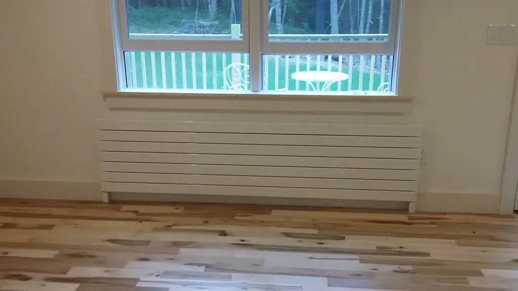 A professionally installed white ductless mini split system